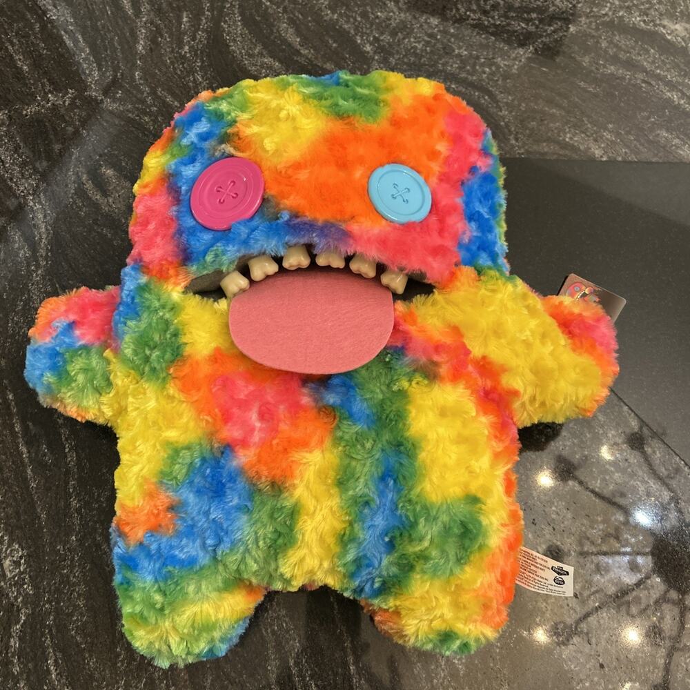 Fuggler Big Fugg 18” RARE Plush- Multi rainbow Monster Sir Splodge A Lot